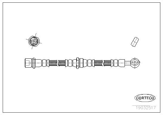 Тормозной шланг Corteco. Артикул 19032517
