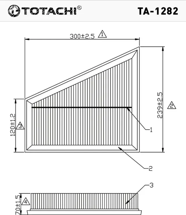 Фильтр воздушный (Totachi). Артикул TA1282