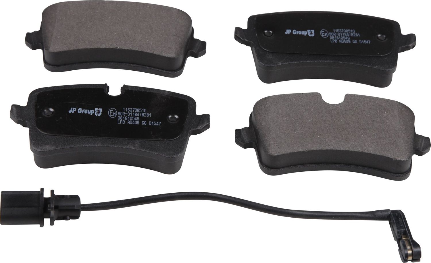 Тормозные колодки JP Group. Артикул 1163708510