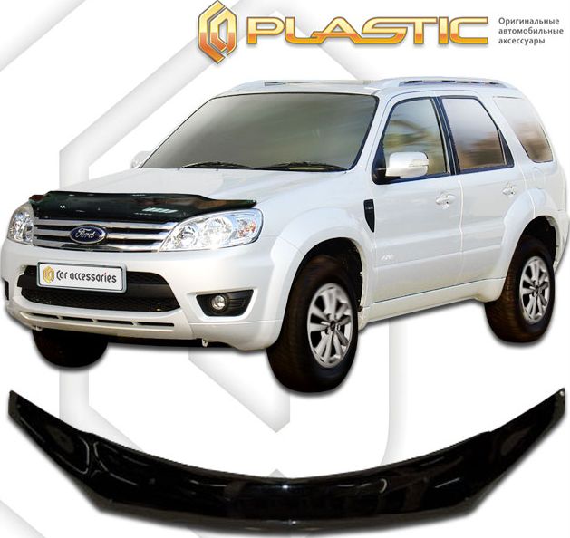 Дефлектор СА Пластик для капота (Classic черный) Ford Escape Европейская версия 2008-2012. Артикул 2010060103175