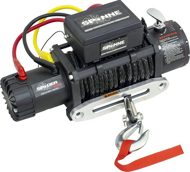 Лебёдка электрическая 12V Electric Winch 12000 lbs 5443 кг (влагозащищенная, синтетический трос). Артикул 6233