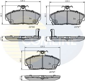 Тормозные колодки Comline Comline передние для Lotus Elise II 2000-2025. Артикул CBP3232