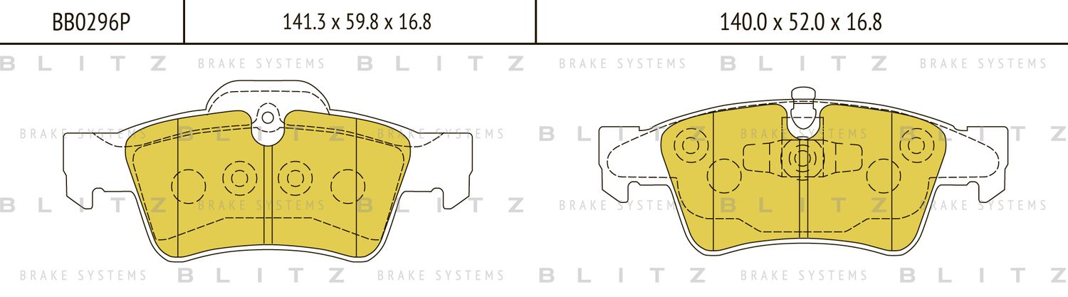 Колодки тормозные MB W164/W251 04- задн. (Blitz). Артикул BB0296P