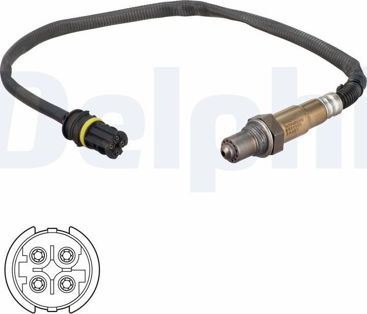 Лямбда-зонд (кислородный датчик) Delphi. Артикул ES21190-12B1