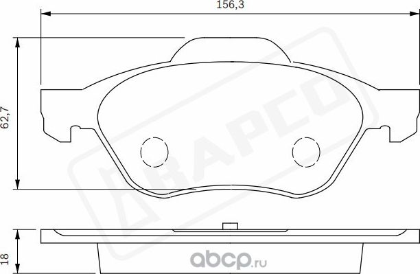 Колодки тормозные дисковые пер. RENAULT LAGUNA II (BG0/1_), LAGUNA II (Bapco) Bapco. Артикул BP0273