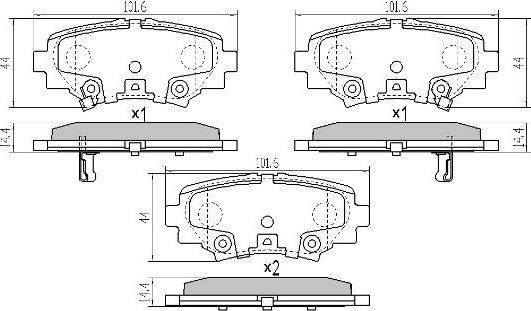 Тормозные колодки Fremax. Артикул FBP-1955