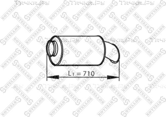 Глушитель Stellox левый для Renault Magnum 2006-2013. Артикул 82-03090-SX