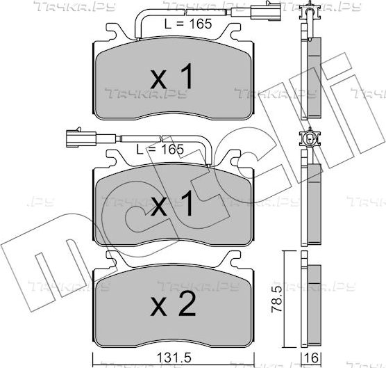 Тормозные колодки Metelli. Артикул 22-1100-0