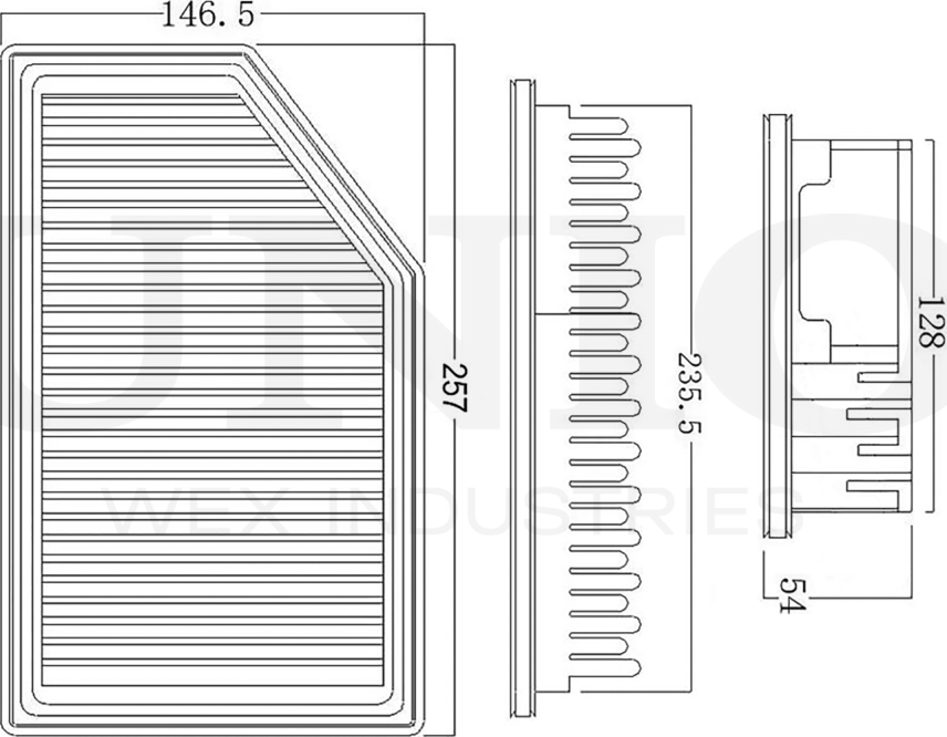 Фильтр воздушный (Unio). Артикул FLT-10123