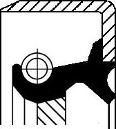 Сальник коленвала Corteco (АСМ (полиакриловый каучук)) внутренний для Fiat 132 1972-1976. Артикул 12011299B