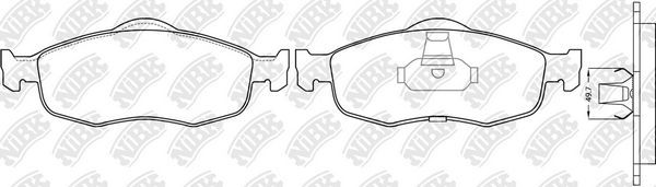 Тормозные колодки NiBK передние для Ford Scorpio II 1994-1998. Артикул PN0277