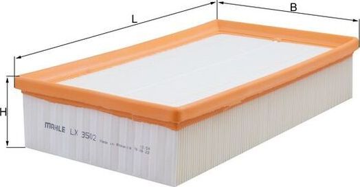 Воздушный фильтр Mahle-Knecht. Артикул LX 3502