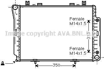 Радиатор охлаждения двигателя AVA. Артикул MSA2144