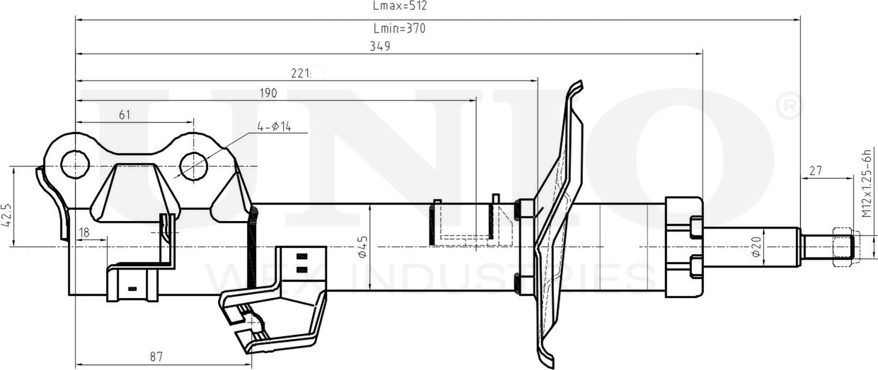 Амортизатор подвески (Unio). Артикул SAB-10193