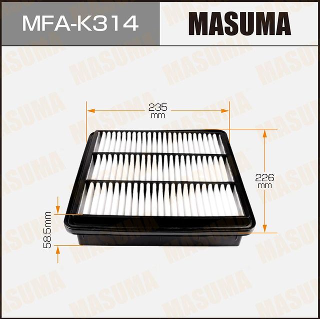 Воздушный фильтр Masuma. Артикул MFA-K314