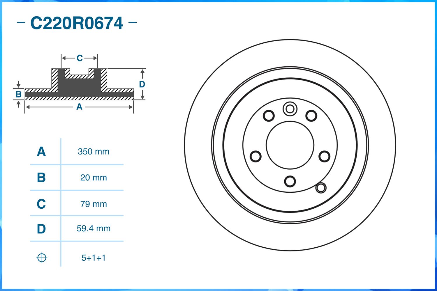 Диск тормозной задний (Cworks). Артикул C220R0674