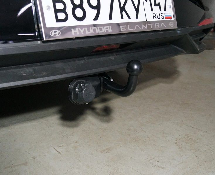 Фаркоп ТСС оцинкованный для Hyundai Elantra VII 2020-2026. Артикул TCU00277