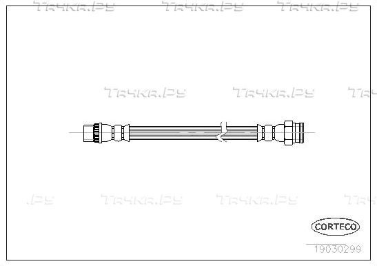 Тормозной шланг Corteco задний задний для Citroen C3 I 2002-2010. Артикул 19030299