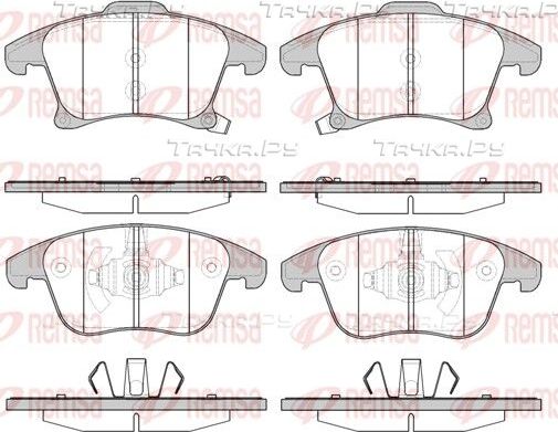 Тормозные колодки Remsa передние для Ford Galaxy III 2015-2026. Артикул 1249.22