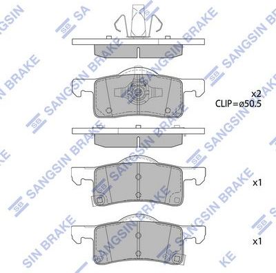 Тормозные колодки Sangsin Hi-Q для Ford Expedition II 2002-2006. Артикул SP4387