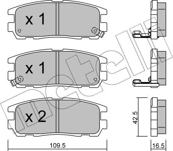 Тормозные колодки Metelli. Артикул 22-0358-0