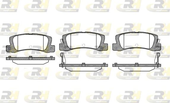 Тормозные колодки RoadHouse задние для Toyota Corolla E120, E130 2001-2008. Артикул 2214.02