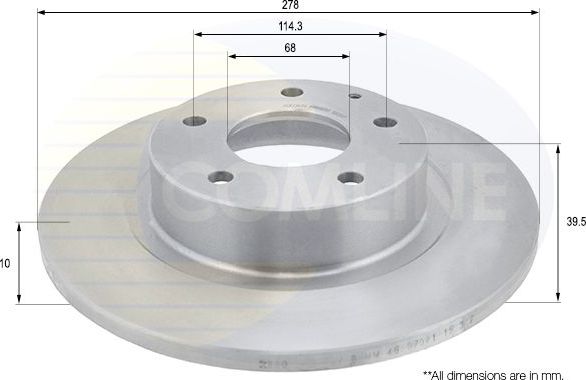 Тормозной диск Comline COATED. Артикул ADC0474