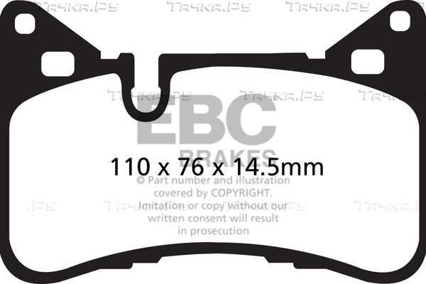 Тормозные колодки EBC Brakes. Артикул DP42117R