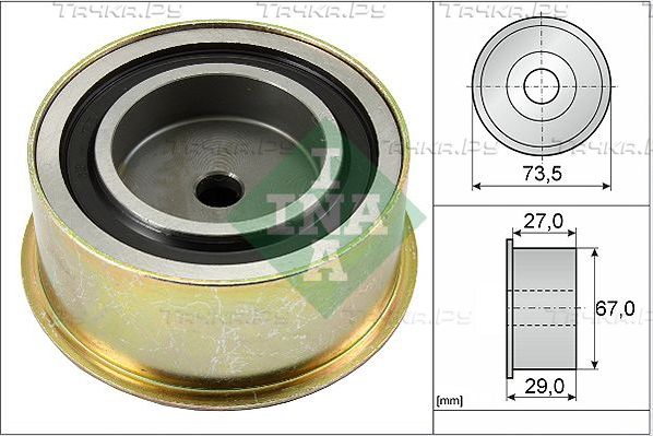 Направляющий (ведущий) ролик ремня ГРМ Ina. Артикул 532 0035 10