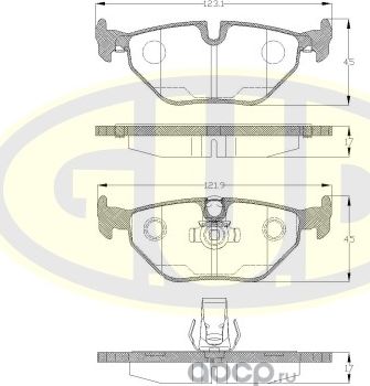 Тормозные колодки G.U.D.. Артикул GBP026515