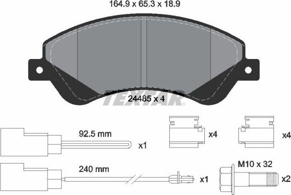 Тормозные колодки Textar Q+. Артикул 2448501
