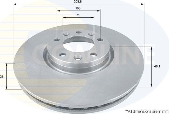 Тормозной диск Comline COATED. Артикул ADC2711V