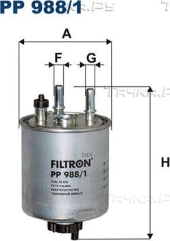Топливный фильтр Filtron для Renault Twingo II 2007-2009. Артикул PP 988/1