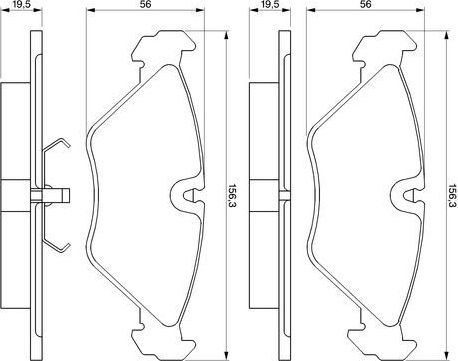 Тормозные колодки Bosch (Low-Metallic) передние для Saab 9000 I 1987-1998. Артикул 0 986 461 766