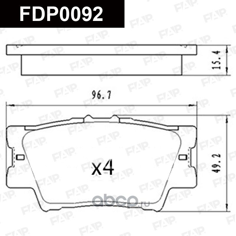 Колодки тормозные задние (FAP). Артикул FDP0092
