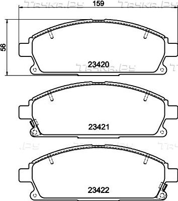 Тормозные колодки Mintex передние для Nissan Serena C23 1992-2001. Артикул MDB1975