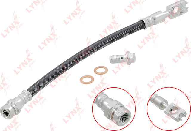 Тормозной шланг LYNXauto задний правый для Audi A1 I (8X) 2010-2015. Артикул BL-3198