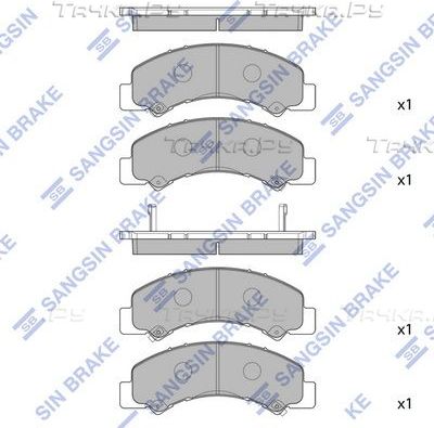 Тормозные колодки Sangsin Hi-Q. Артикул SP4421