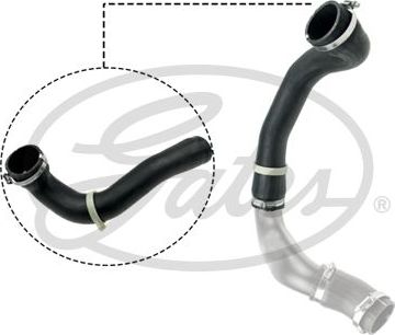 Патрубок интеркулера Gates для Land Rover Freelander II 2006-2014. Артикул 09-0566