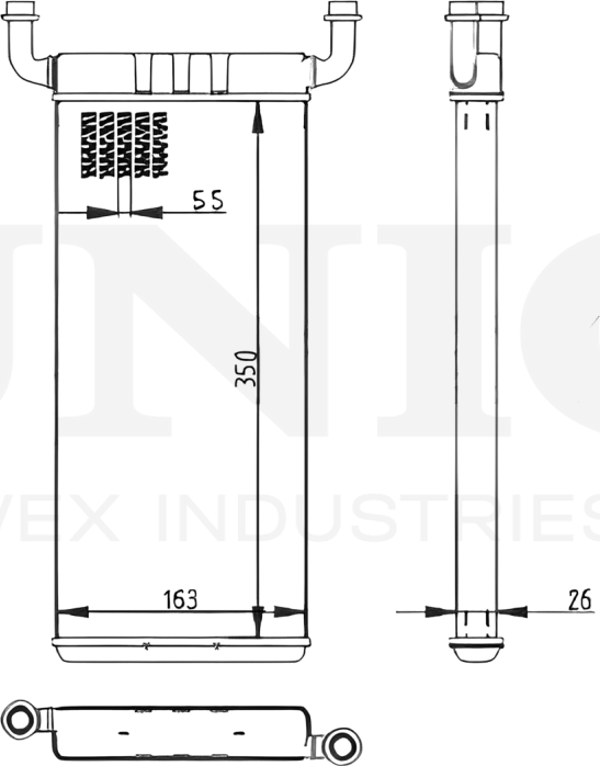 Радиатор отопителя (Unio). Артикул RAD-20053