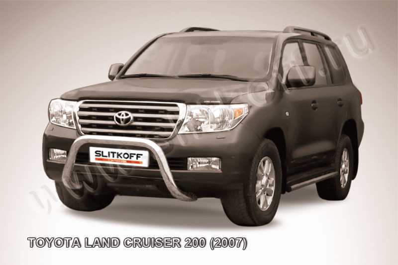 Кенгурятник Slitkoff d76 низкий мини для Toyota Land Cruiser 200 2007-2012. Артикул TLC2-009