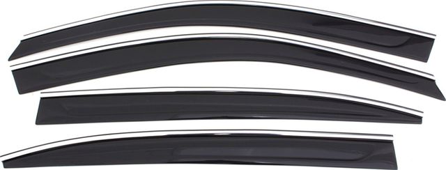 Дефлекторы Cobra Tuning для окон (c хром. молдингом) Ford Focus III универсал 2011-2026. Артикул F33110CR