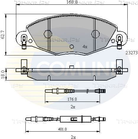 Тормозные колодки Comline Comline. Артикул CBP21121