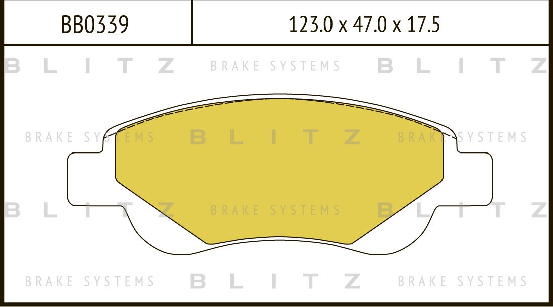 Колодки тормозные PSA C1/107 05- перед. (Blitz). Артикул BB0339
