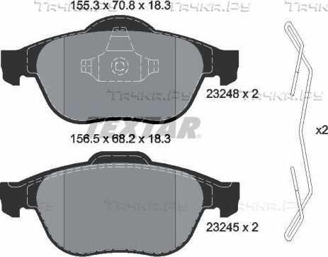 Тормозные колодки Textar Q+. Артикул 2324802
