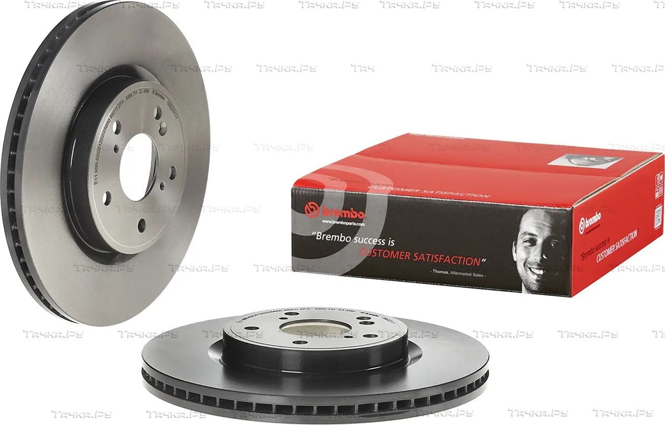 Тормозной диск Brembo PRIME LINE - UV Coated передний для Honda CR-V V 2017-2019. Артикул 09.E231.11