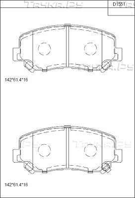 Тормозные колодки Asimco. Артикул KD1551