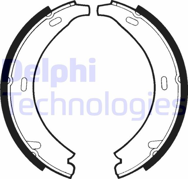 Тормозные колодки (стояночная тормозная система) Delphi задние для Chrysler Crossfire 2003-2004. Артикул LS1371