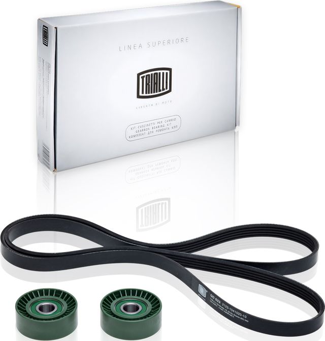 Приводной ремень поликлиновой с роликами (комплект) Trialli для Kia Rio III 2011-2017. Артикул GD 623