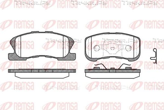 Тормозные колодки Remsa передние для Daihatsu Move II 1998-2002. Артикул 0720.02